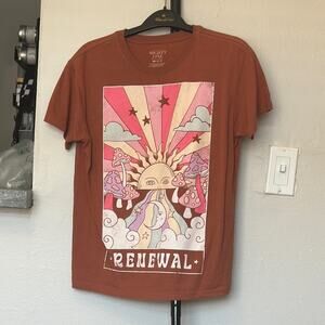 Mighty Fine Men's Brown Graphic T-Shirt